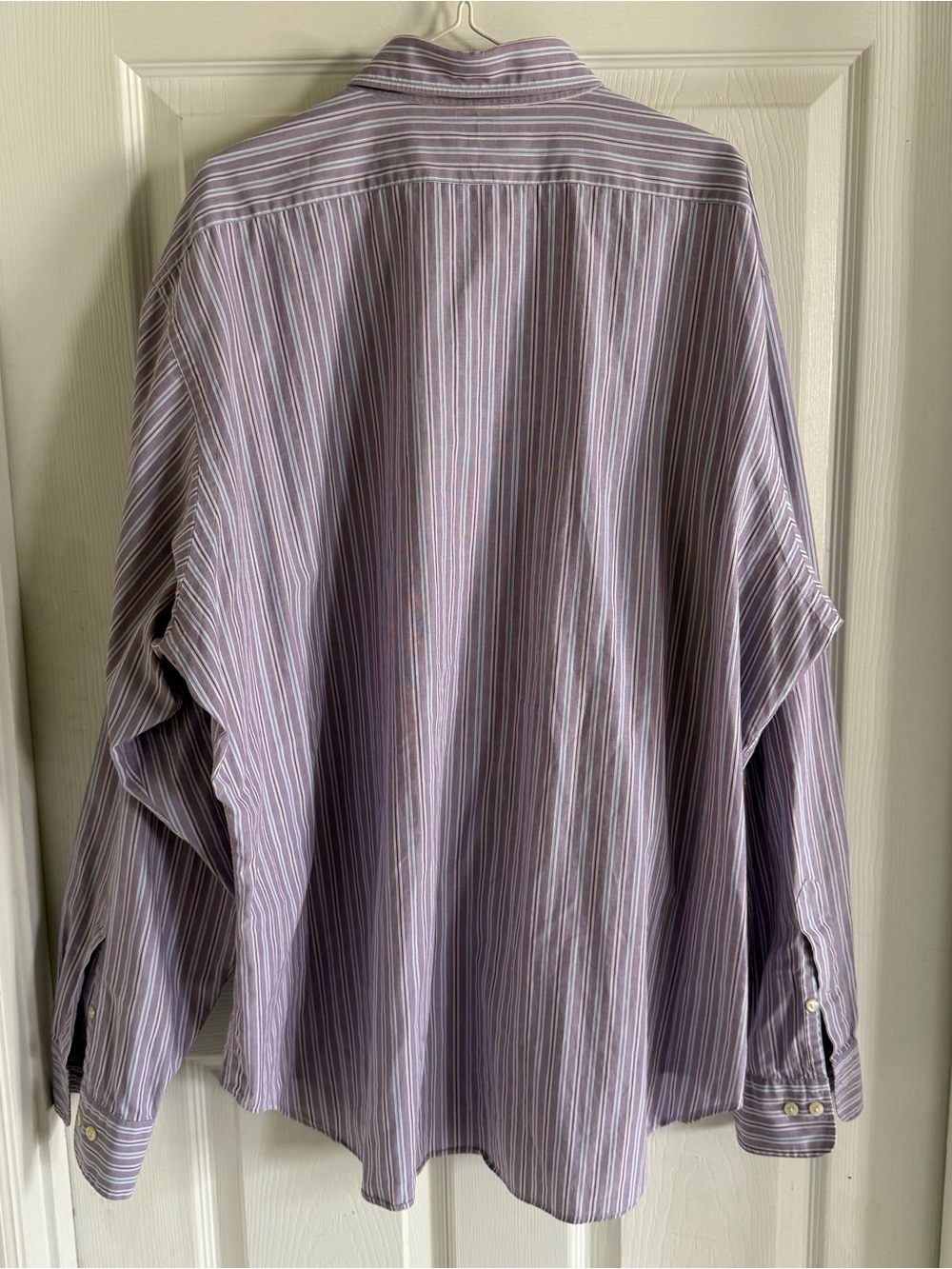 Vintage - Burgundy and Blue Striped Ralph Lauren Button Down - Picture 5 of 5